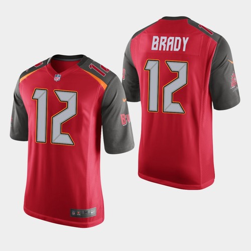 Men Tampa Bay Buccaneers 12 Tom Brady Jersey Red Limited Vapor Untouchable NFL Jerseys